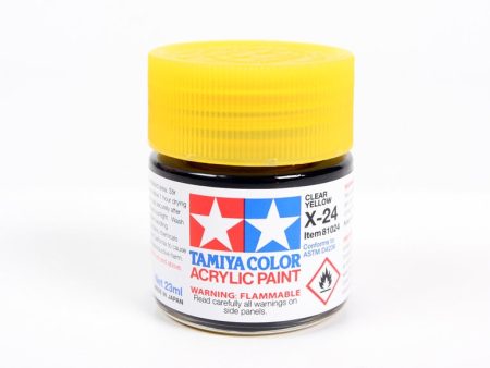 TAMIYA ACRYLIC X-24 CLEAR YELLOW Hot on Sale