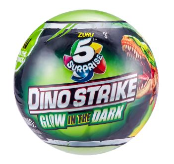 5 SURPRISE DINO STRIKE GLOW IN THE DARK SERIES 2 Hot on Sale