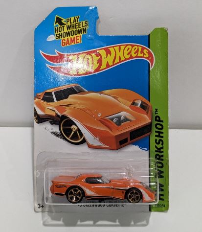 2014 Hot Wheels HW Workshop 76 Greenwood Corvette Hot on Sale