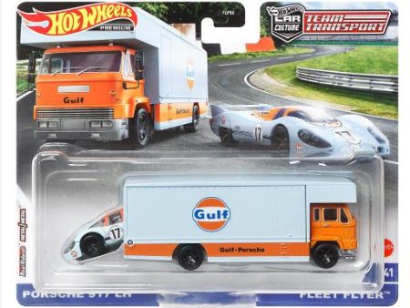 2022 Hot Wheels Team Transport 41 Porsche 917 LH and Fleet Flyer Supply