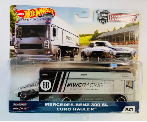 2020 Hot Wheels Team Transport 21 Mercedes Benz 300SL and Euro Hauler For Cheap