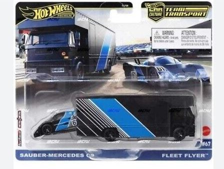 2024 Hot Wheels Team Transport 67 Sauber Mercedes C9 and Fleet Flyer Fashion