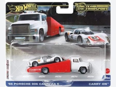 2024 Hot Wheels Team Transport 66 Porsche 906 Carrera and Carry On on Sale