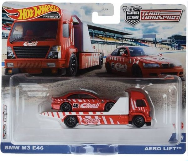 2021 Hot Wheels Team Transport 29 BMW E46 M3 and Aero Lift Hot on Sale