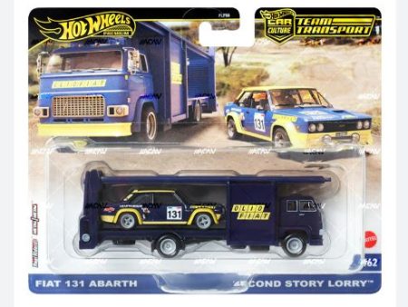 2024 Hot Wheels Team Transport 62 Fiat 131 Abarth and Second Story Lorry Fashion