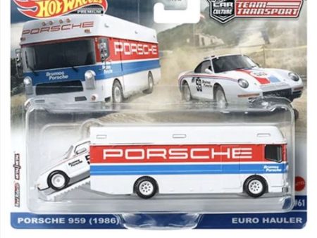 2024 Hot Wheels Team Transport 61 Porsche 959 and Euro Hauler For Cheap