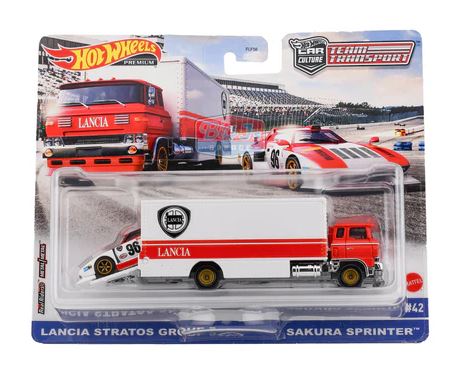 2022 Hot Wheels Team Transport 42 Lancia Stratos Grp 5 and Sakura Sprinter Cheap