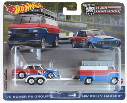 2022 Hot Wheels Team Transport 55 Rover P6 and Rally Hauler Online now