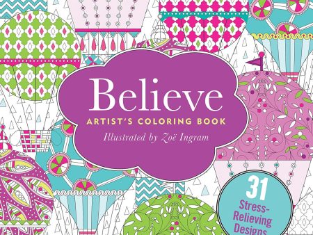 Adult Coloring Book-  Believe in Yourself Hot on Sale