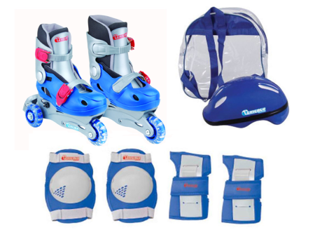 YBK525 2-1 Training Skate Combo Set, blue sm med Discount