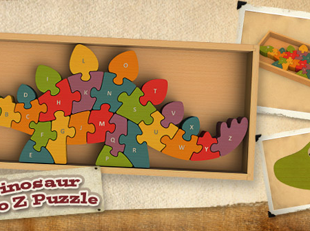 Dinosaur A-Z Interlocking Wooden Puzzle For Discount