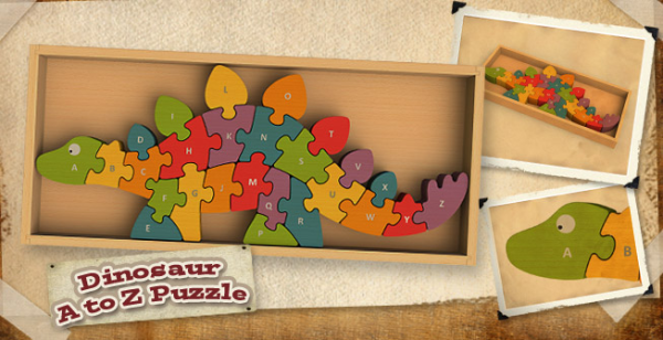 Dinosaur A-Z Interlocking Wooden Puzzle For Discount