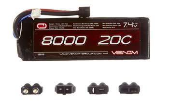 2S 2P 7.4V 8000mAh 20C LiPo Univ Plug System on Sale