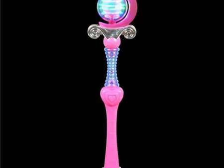 18” Pink Spinning Princess Light Up wand Online Hot Sale