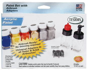 Airbrush Paint Set W 1 4oz Bot Discount